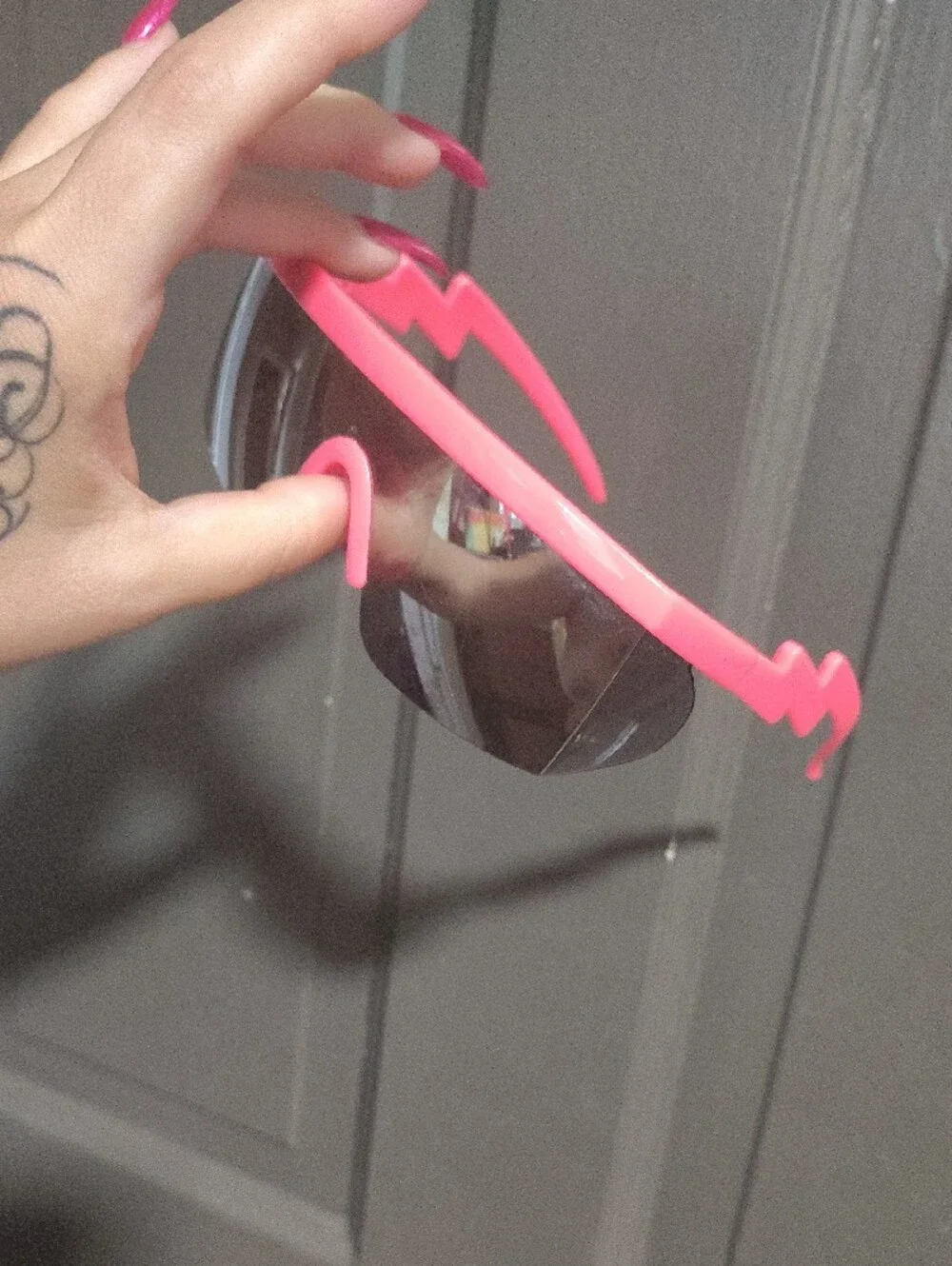 Neon Pink Kids Sport Sunglasses - UV Protective Wraparound